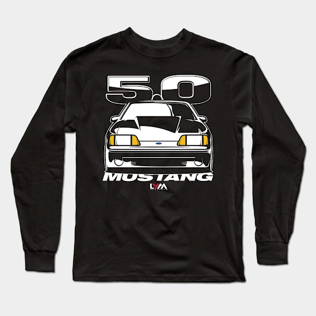 Foxbody 5.0 Ford Mustang GT Long Sleeve T-Shirt by LYM Clothing